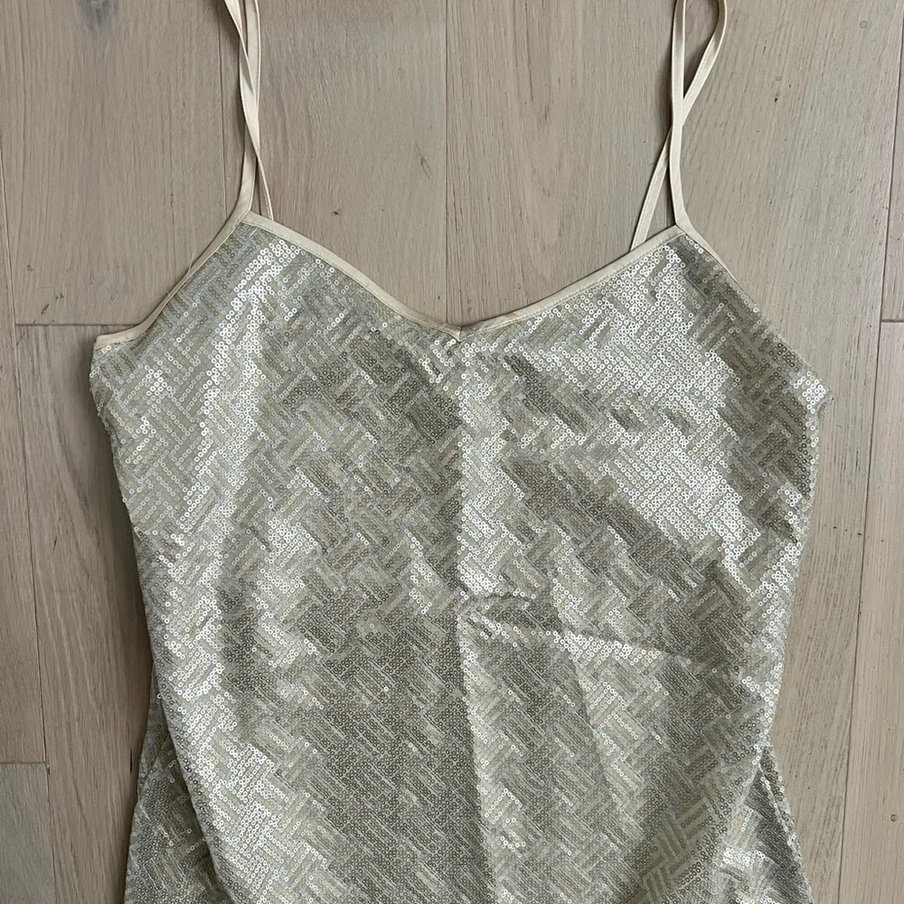 Banana Republic Cream Sparkle Tank
